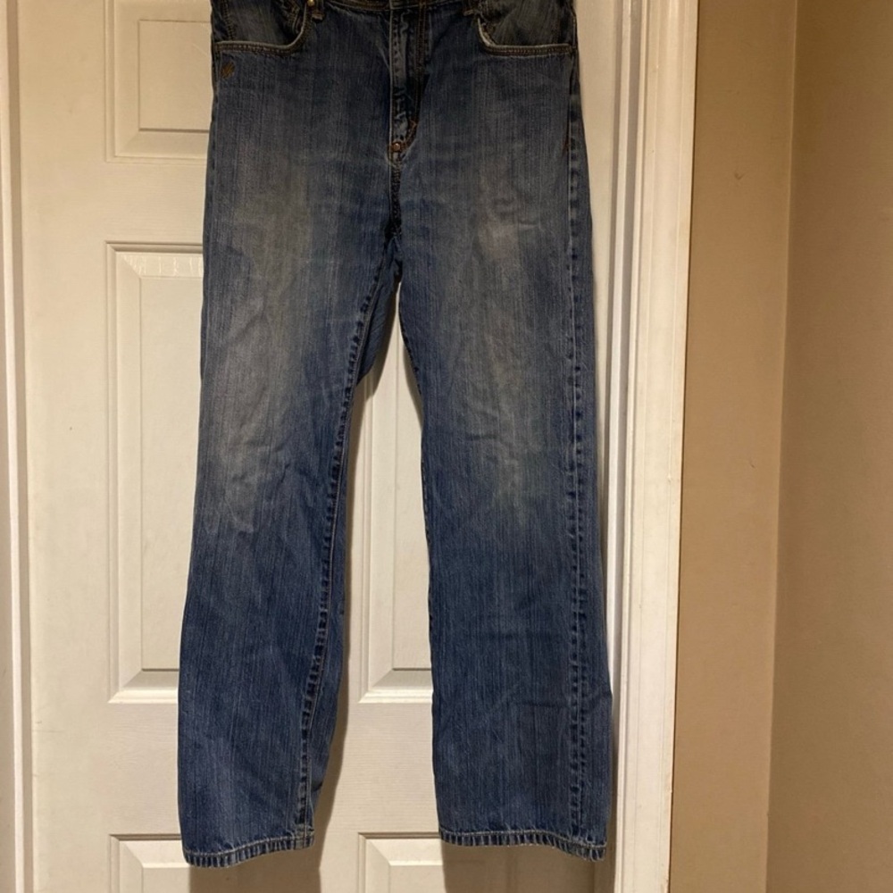 Y2K Akademiks Wide Leg Jeans Embroidered Pockets Men’s Size 36
